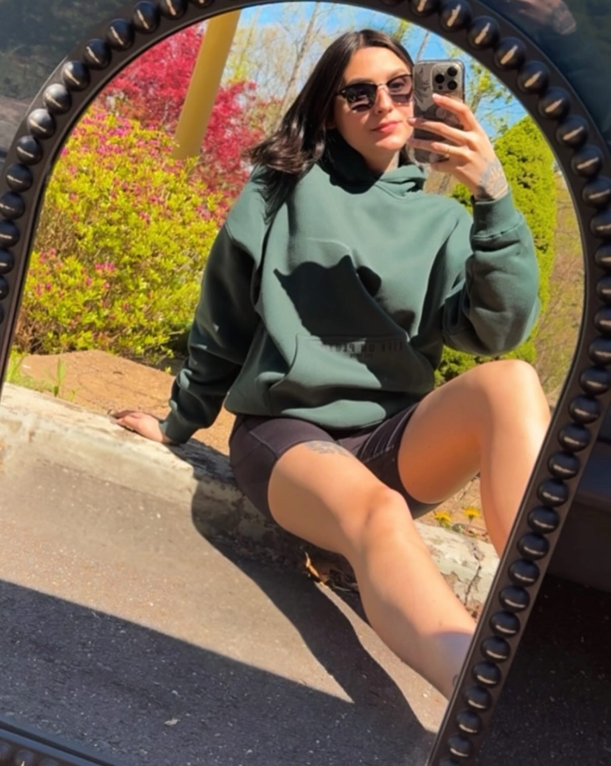 'Out Of Reach' Eden Green Heavyweight Oversized Pullover Hoodie