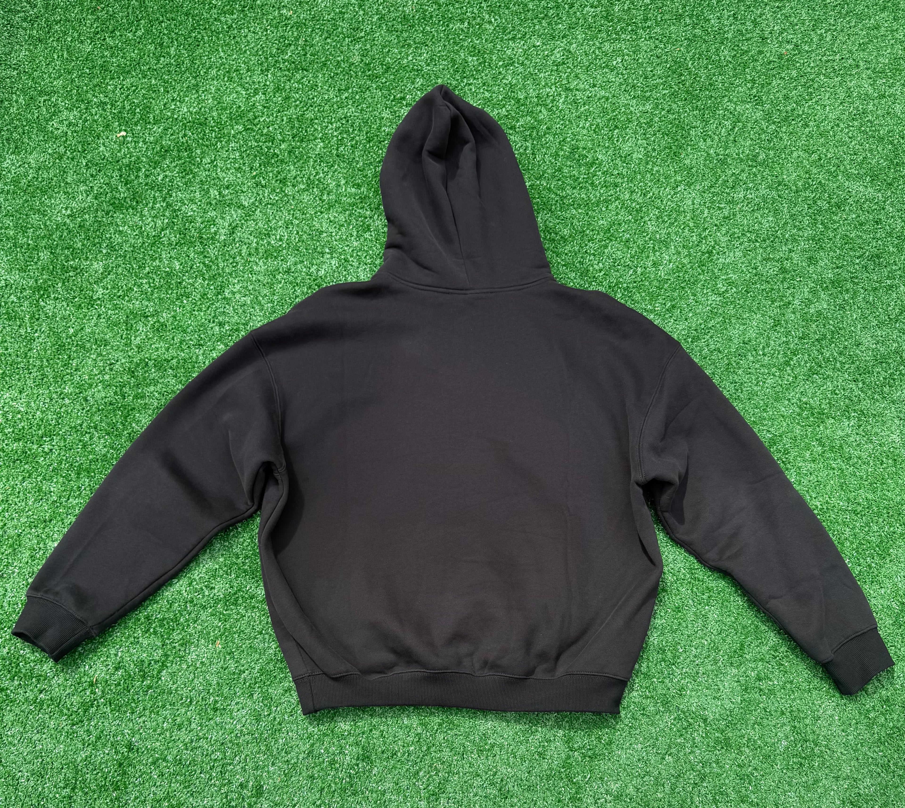 'Out Of Reach' Black Heavyweight Oversized Pullover Hoodie